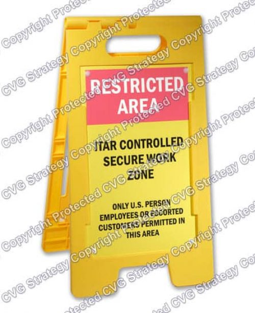 ITAR Floor Stand Sign