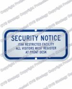 ITAR Compliance Sign