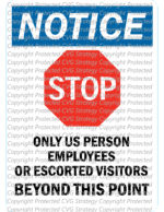 ITAR Warning Security Notice Sign